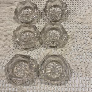 Antique Glass Salt Cellers Set of 6.